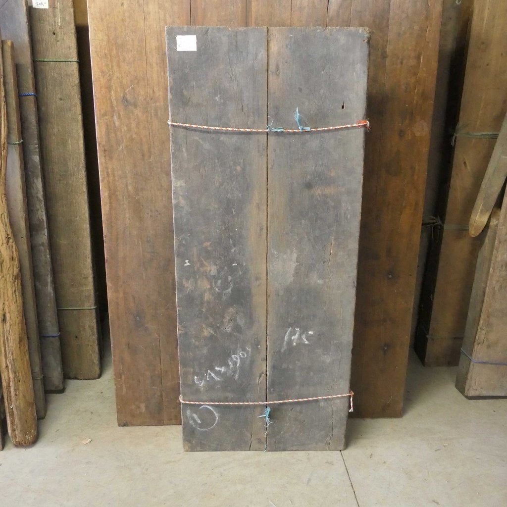SALE smalle antieke teak tafel 130x54 hout landelijk TQ30, Antiek en Kunst, Ophalen of Verzenden