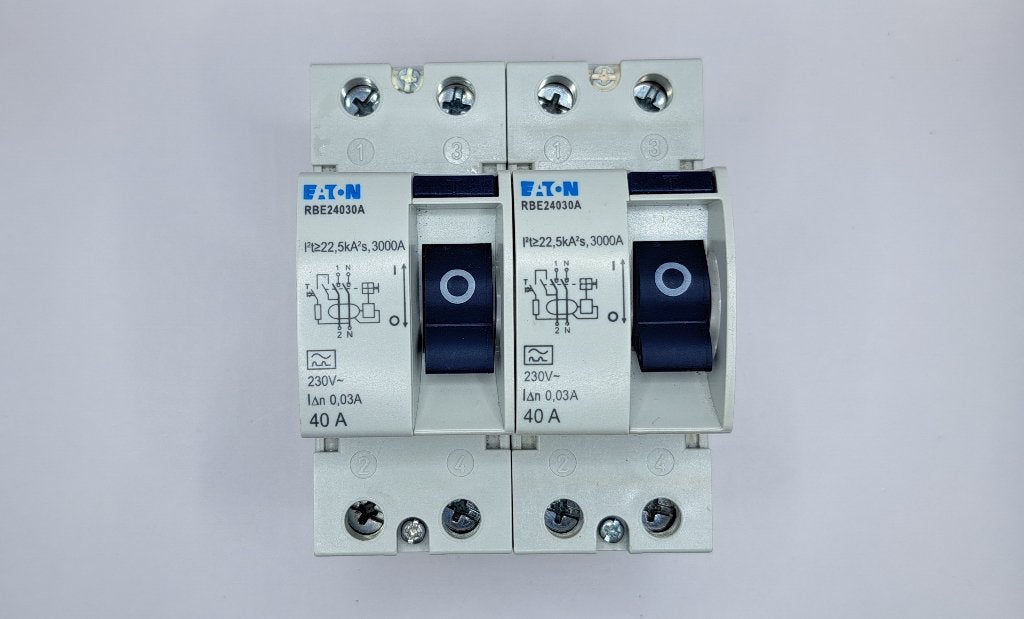 Eaton Groepenkast Aardlekschakelaar 40A 30mA 230V (2x), Gebruikt, Onbekend, Ophalen of Verzenden, Eaton