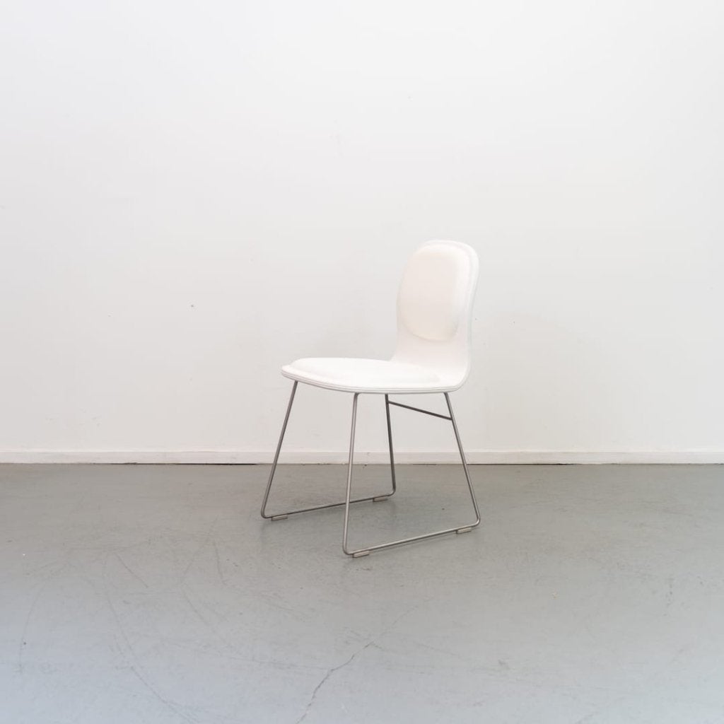 Cappellini Hi Pad Stoel Wit Hout/Stof - Staal, Niet ingevuld, Nieuw, Niet ingevuld, Niet ingevuld