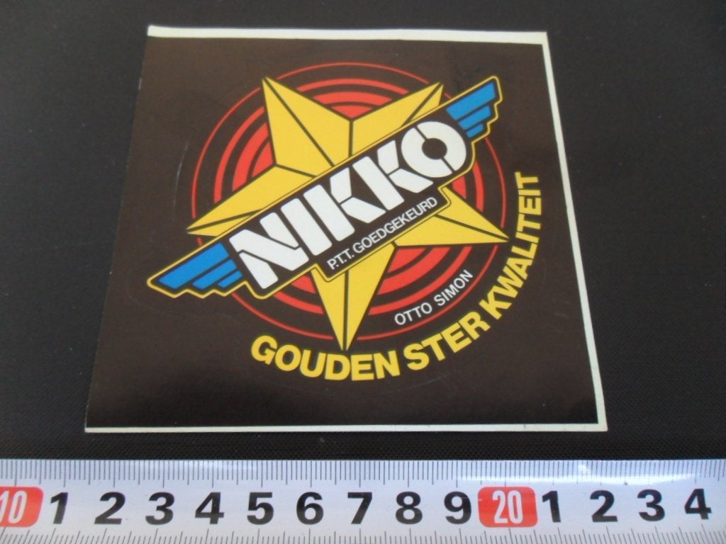 sticker NIKKO PTT Goedgekeurd OTTO SIMON Gouden Ster kwalit, Ophalen, Zo goed als nieuw