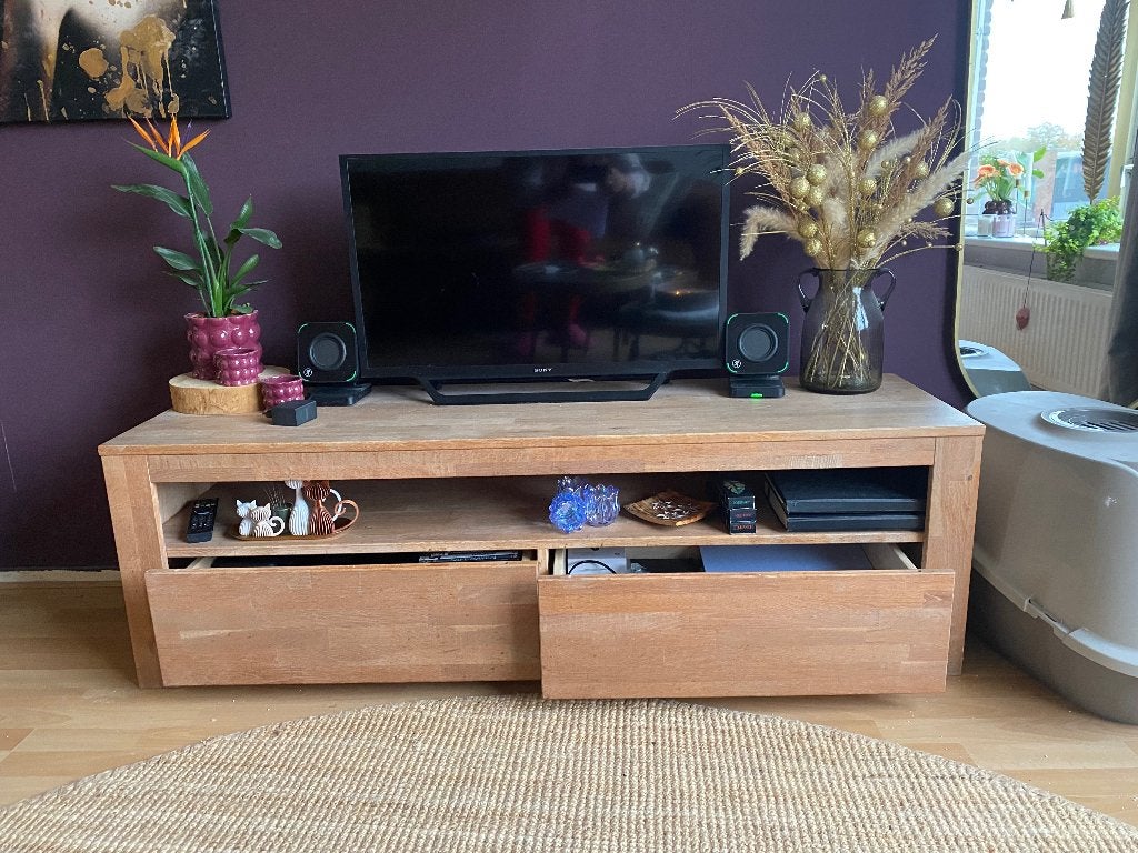 Tv kast en eettafel, hetzelfde hout/merk, Huis en Inrichting, Ophalen, Gebruikt