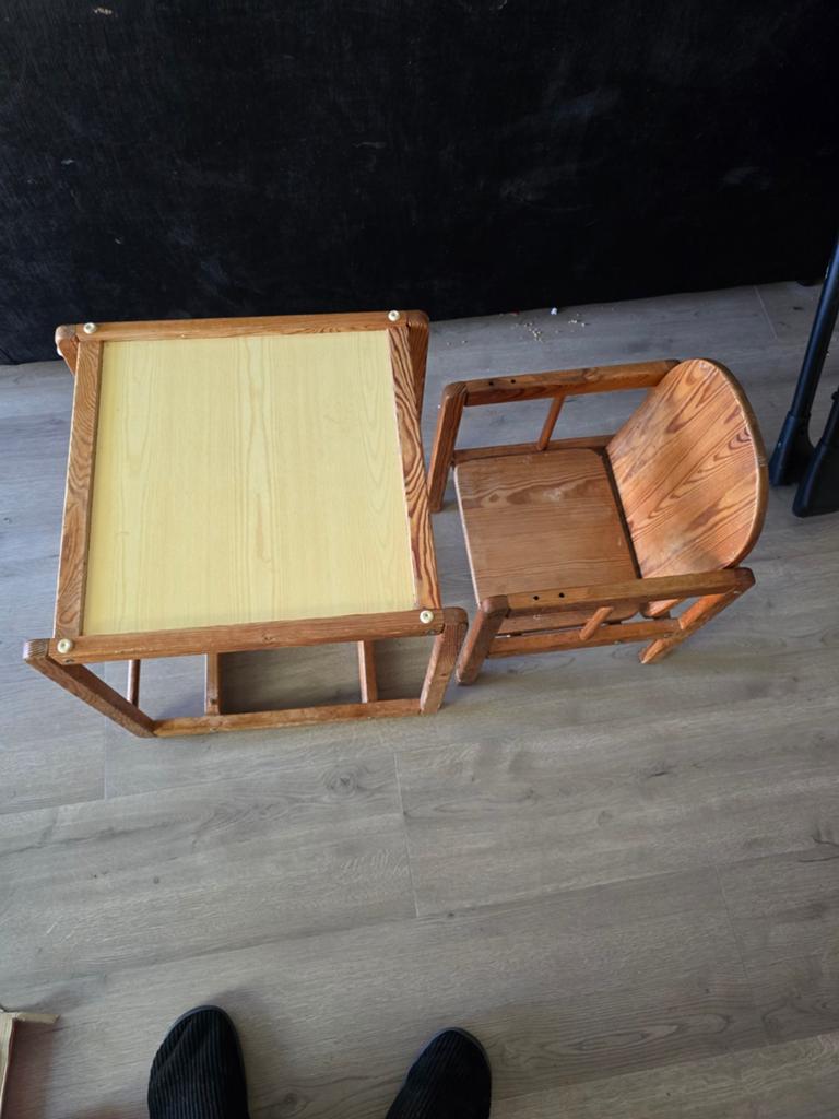 Houten kinderstoel / meegroeistoel - goed gebruikt, Ophalen, Gebruikt, Meegroeistoel