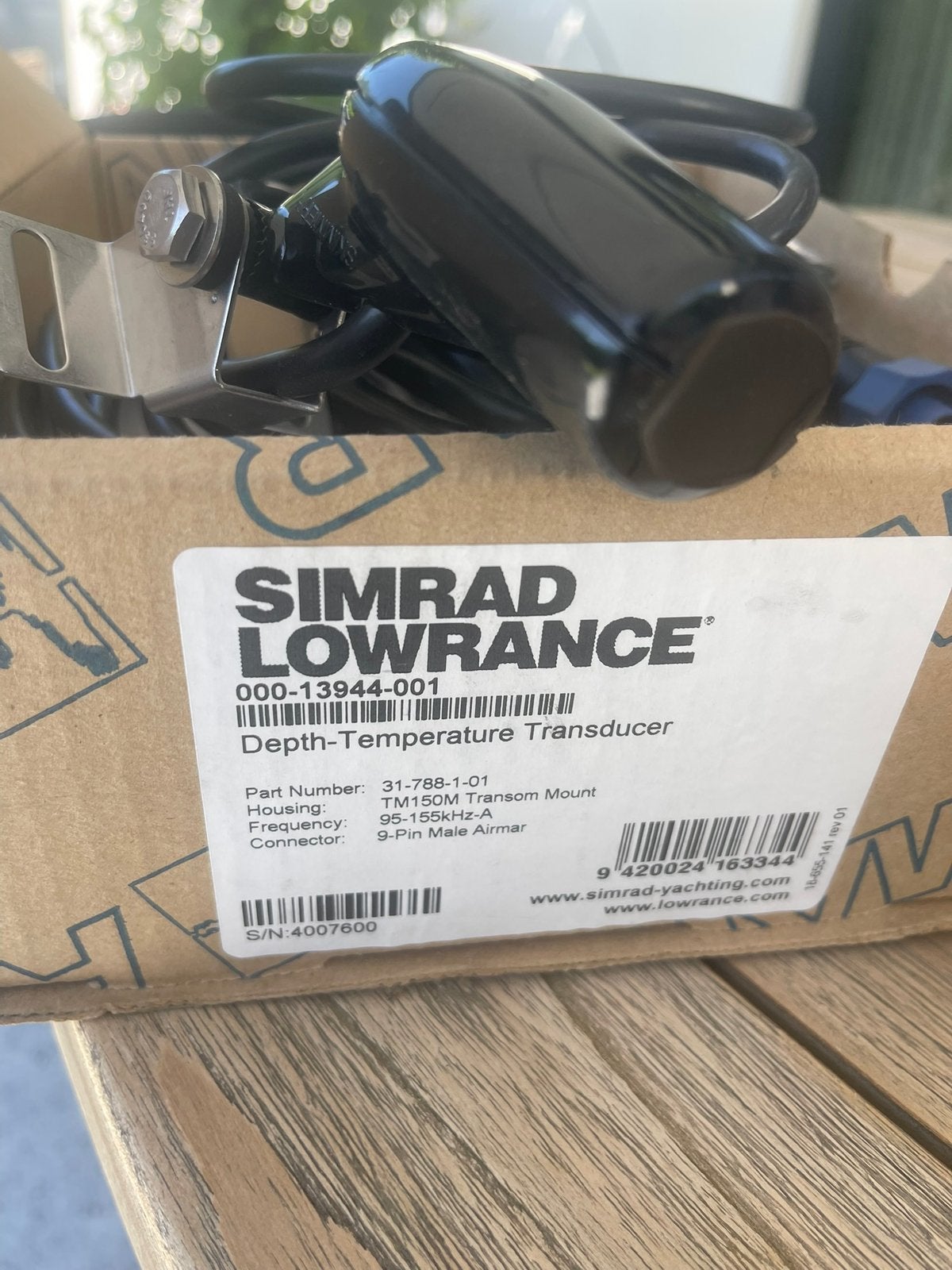 Simrad Lowrance depth-temperature transducer, Ophalen of Verzenden, Nieuw