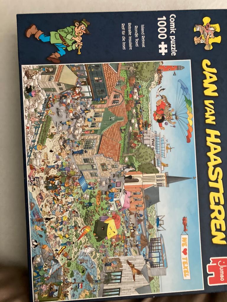 Jan van haasteren 1000 texel, Hobby en Vrije tijd, Denksport en Puzzels, Ophalen of Verzenden, 500 t/m 1500 stukjes, Zo goed als nieuw