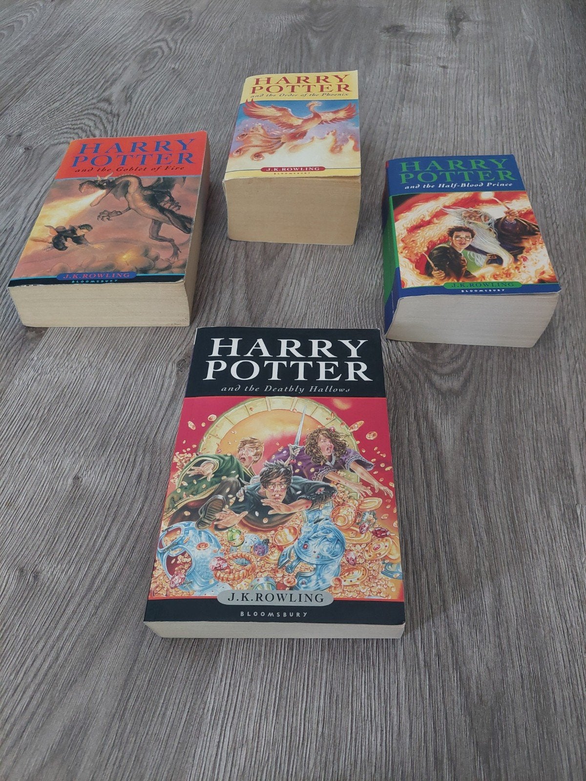 4 Harry potter boeken *import*  deel 4-7, Verzenden, Zo goed als nieuw, J.K. Rowling