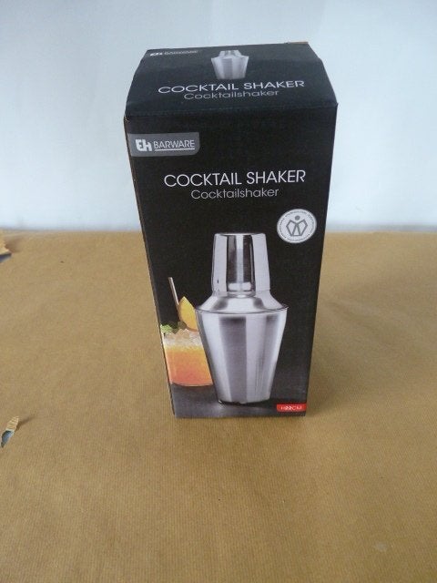 Driedelige  rvs cocktailshaker  500 ml Nieuw, Overige typen, Ophalen of Verzenden, Metaal, Nieuw