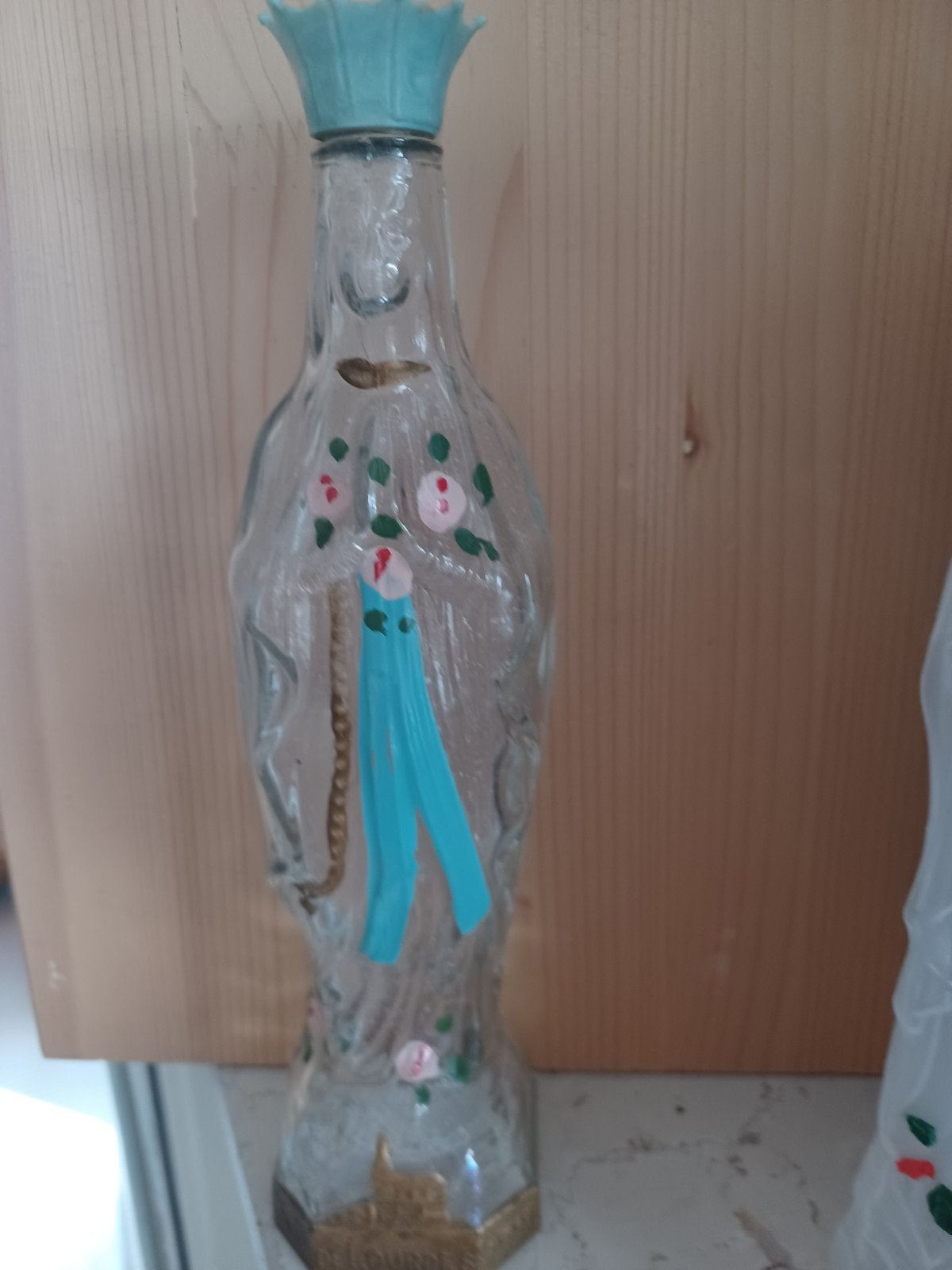 Vintage Maria beeld Fles - Uniek Decoratief Stuk, Antiek en Kunst, Ophalen of Verzenden