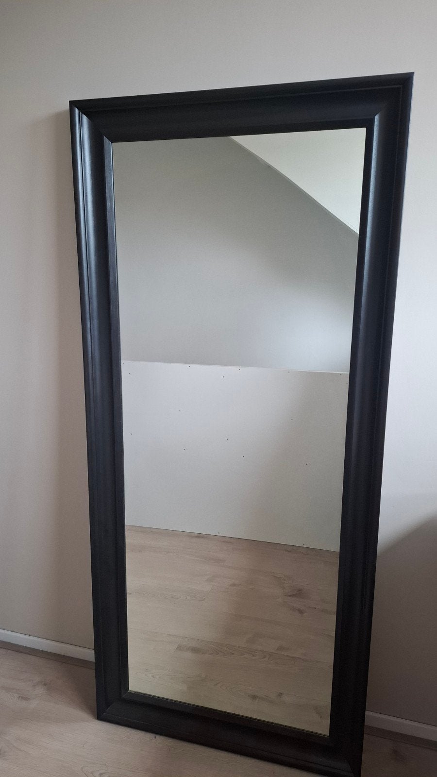 IKEA Hemnes spiegel zwart 74x165 cm, Ophalen, Zo goed als nieuw, 150 tot 200 cm, Rechthoekig