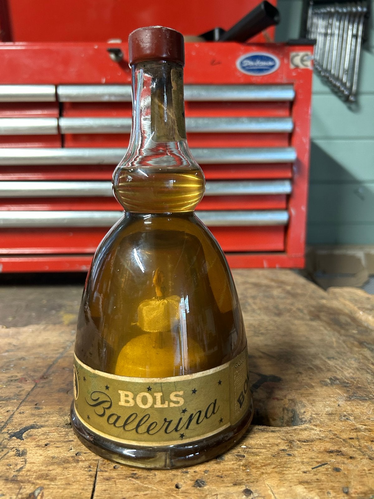 Vintage Bols Ballerina Muziekdoos Liqueur Fles, Ophalen