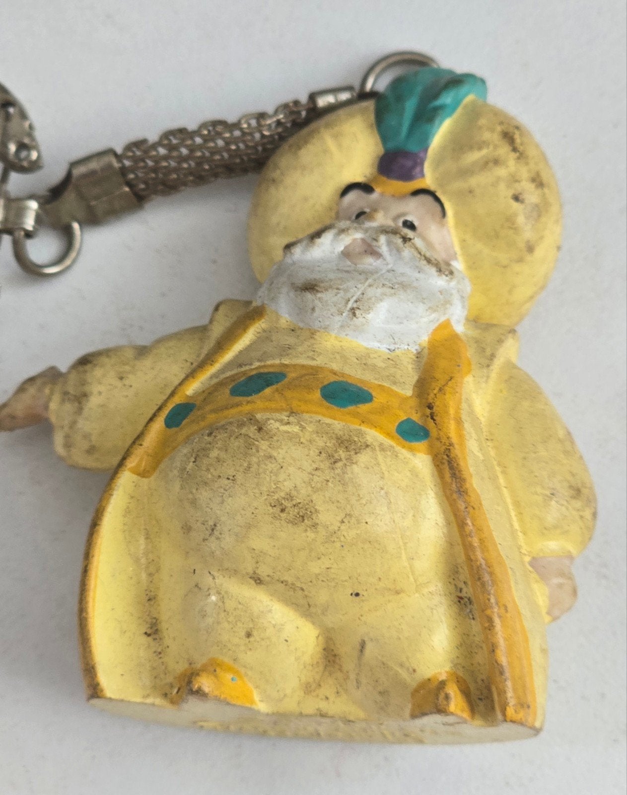 Vintage Sleutelhanger - Oosterse Figuur met Turban, Ophalen of Verzenden, Gebruikt, Overige typen