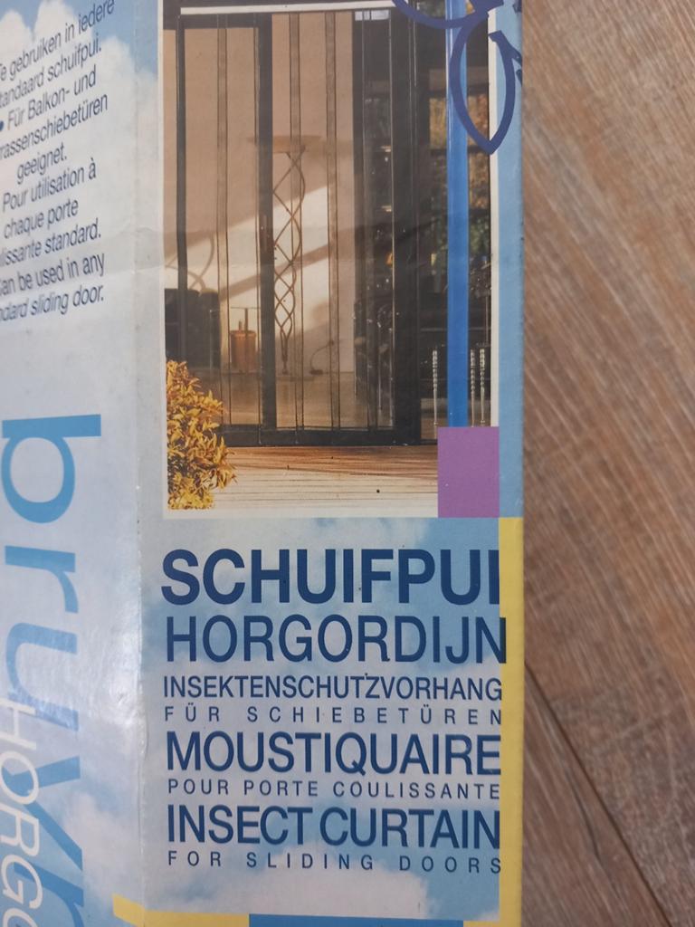 Schuifpui horgordijn Bruynzeel, Doe-het-zelf en Verbouw, Deuren en Horren, Ophalen, 120 cm of meer, Garagedeur, 215 cm of meer