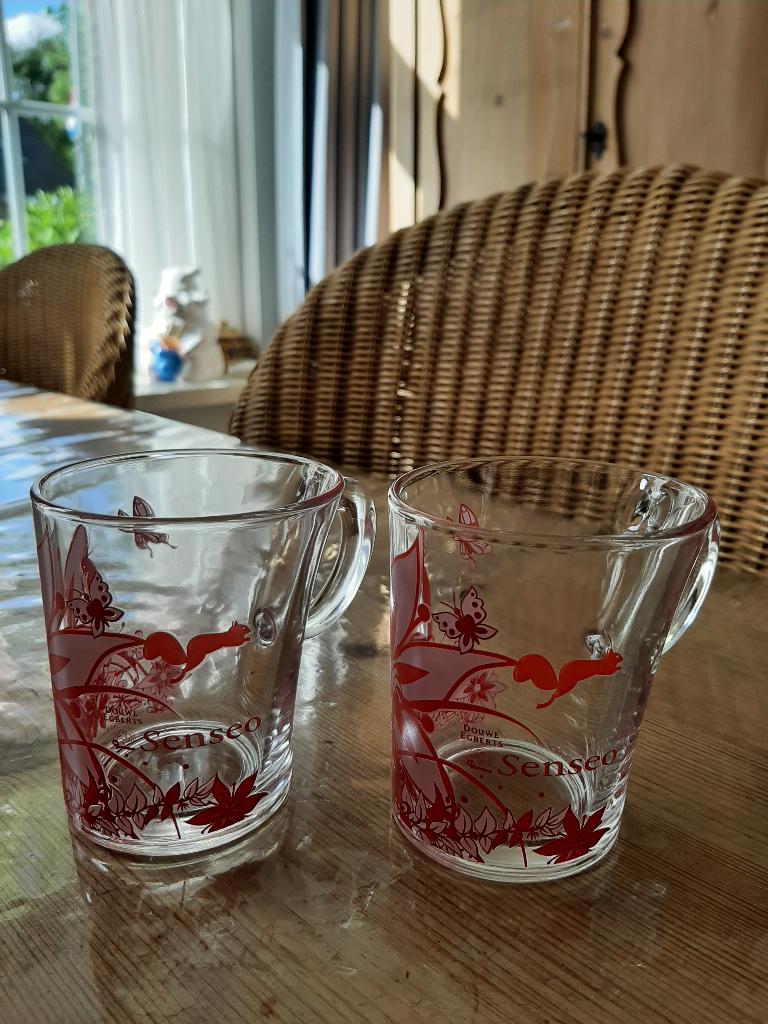 DOUWE EGBERTS - 2  STUDIO TORD BOONTJE - SENSEOMOKJES, Ophalen of Verzenden, Overige stijlen, Kop(pen) en/of Schotel(s), Glas