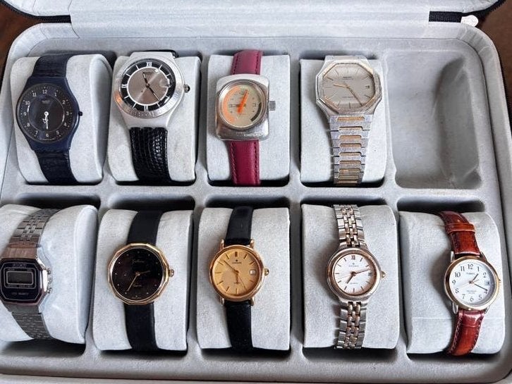 Diverse vintage horloges | Seiko, Swatch Timex Edox Junghans, Sieraden, Tassen en Uiterlijk, Horloges | Dames, Overige merken