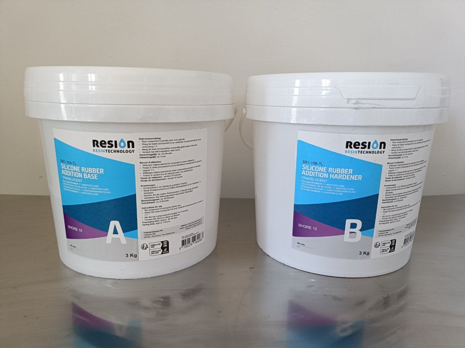 Resion Siliconen Rubber Additie Transparant - 4x3kg, Ophalen of Verzenden, Nieuw