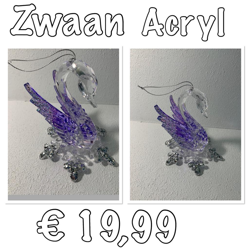 Decoratie beeld zwaan van Acryl, Ophalen of Verzenden, Nieuw