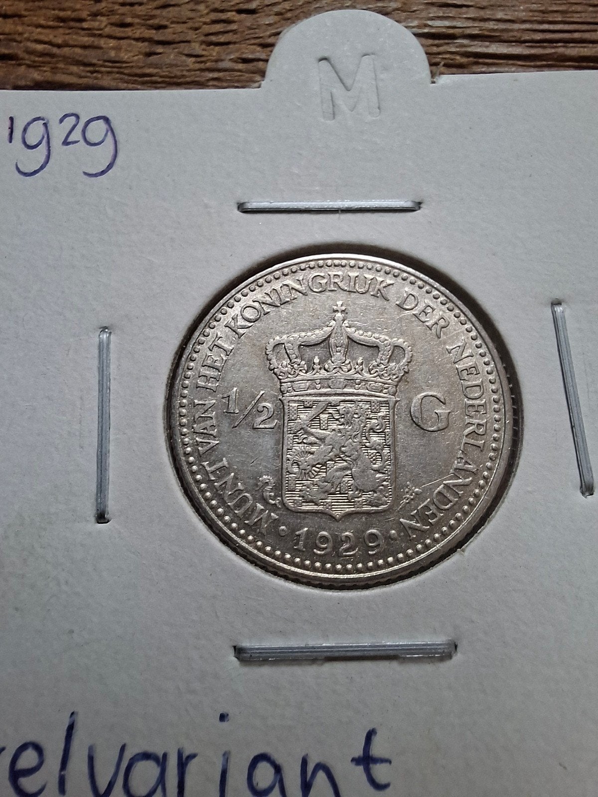 Halve gulden 1929b | parelvariant, ½ gulden, Zilver, Ophalen of Verzenden, Koningin Wilhelmina