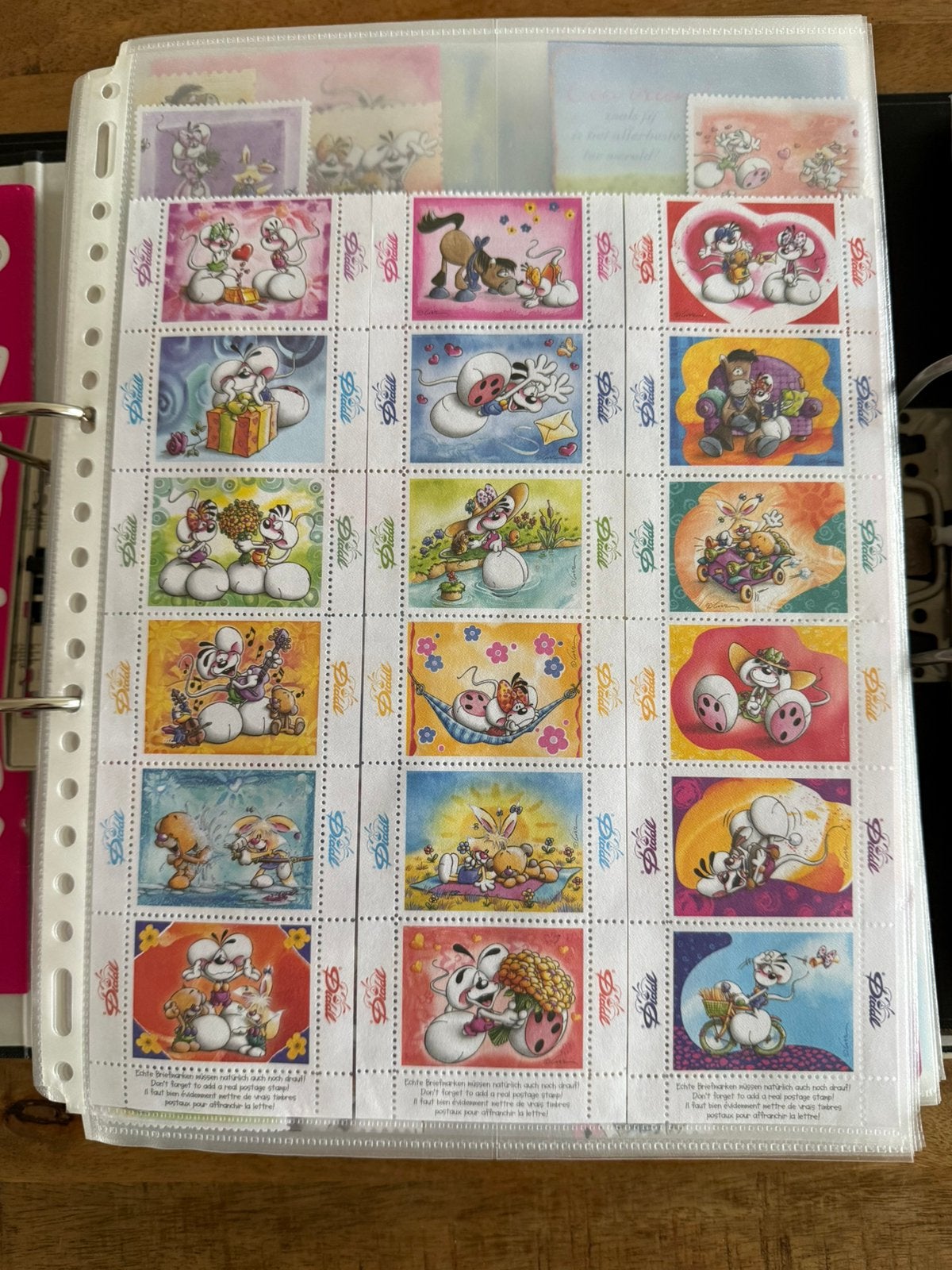 Map met Diddl blaadjes, postzegels, stickers etc., Ophalen of Verzenden, Verschillende figuren, Gebruikt, Papier, Kaart of Schrift