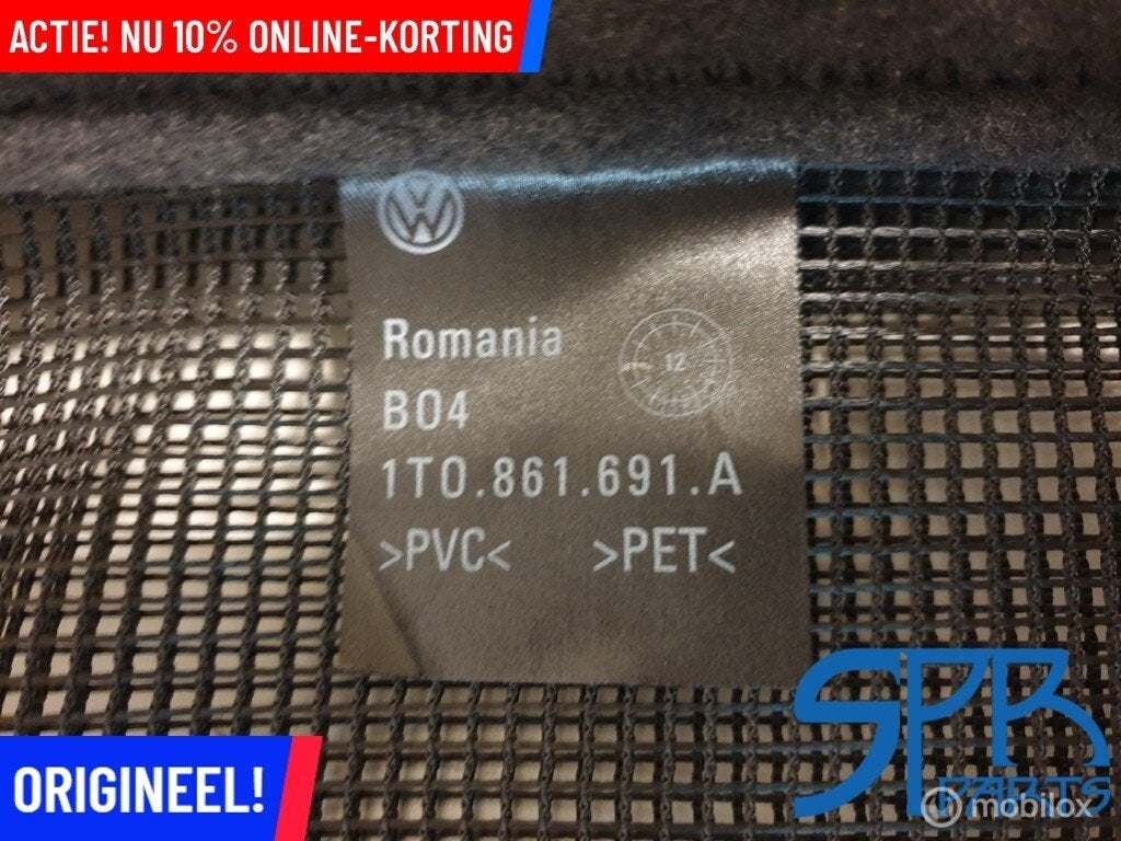 Touran 1T III 10-15 1T0861691A SCHEIDINGSNET BAGAGENET ROLLO, Auto-onderdelen, Interieur en Bekleding, Gebruikt, Volkswagen, Ophalen of Verzenden