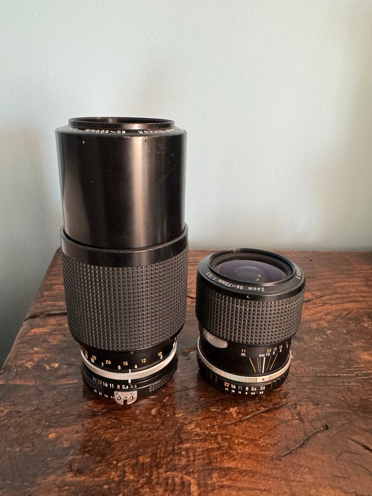 Nikon Zoom-NIKKOR 80-200mm f/4.5 & Zoom 36-72mm f/3.5, Ophalen, Gebruikt, Nikon, Telelens