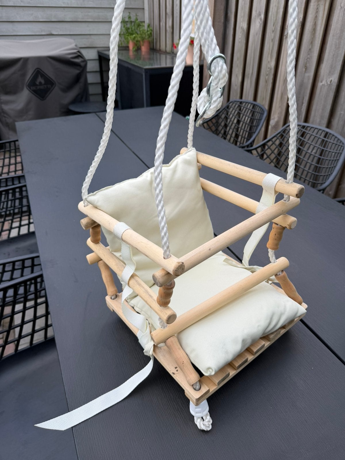 Houten baby schommel, Ophalen, Gebruikt, Schommel