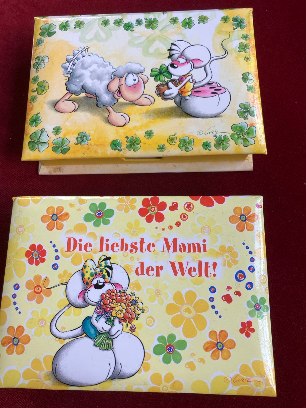 Diddl en Diddlina notitieblokjes in doosje, Verzenden, Verschillende figuren, Zo goed als nieuw, Papier, Kaart of Schrift