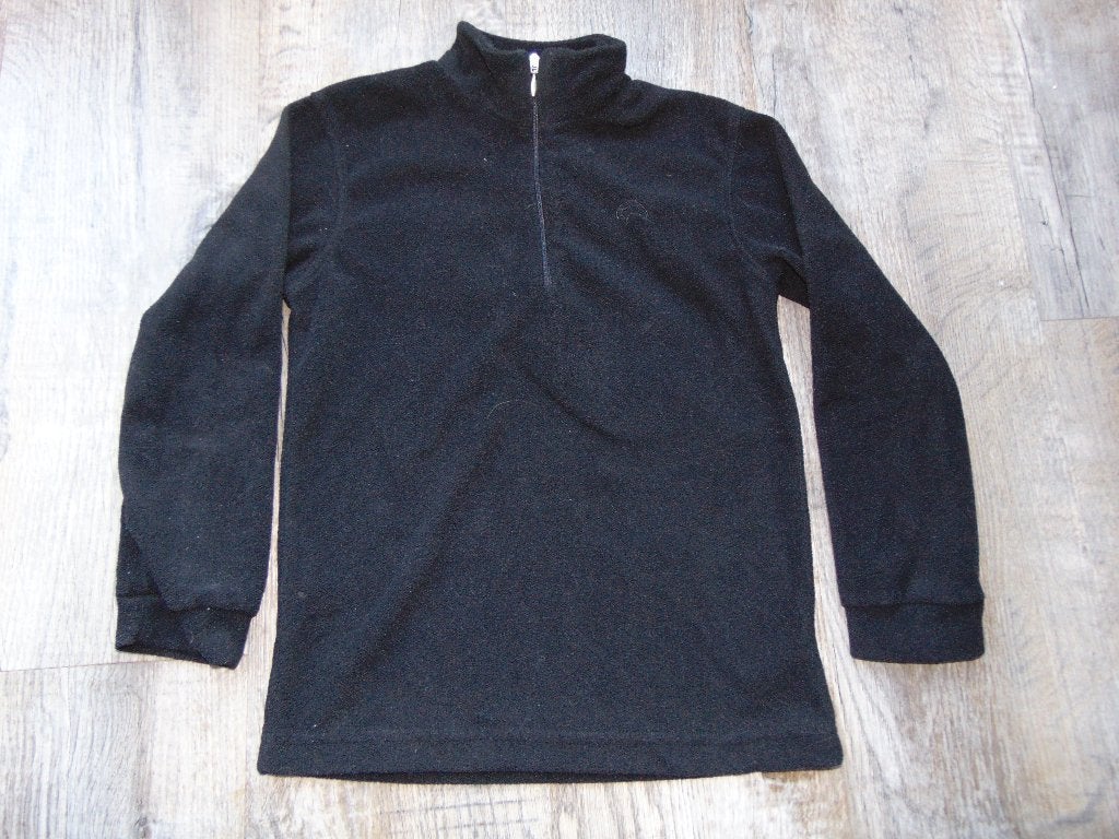 Trui zwart fleece truitje met ritsje maat 128 Falcon, Falcon, Trui of Vest, Ophalen of Verzenden, Zo goed als nieuw