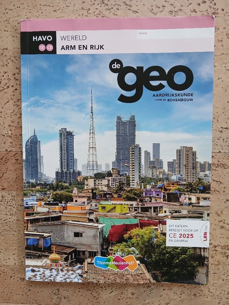 De Geo Arm en Rijk Havo bovenbouw werkboek Aardrijkskunde, Boeken, Ophalen of Verzenden, HAVO, ThiemeMeulenhoff, Aardrijkskunde