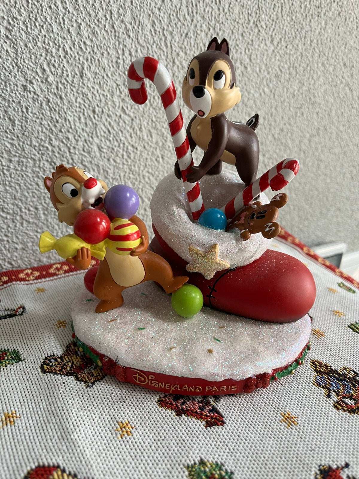 Disneyland Knabbel en Babbel kerst collectors item, Ophalen of Verzenden, Overige figuren, Zo goed als nieuw, Beeldje of Figuurtje