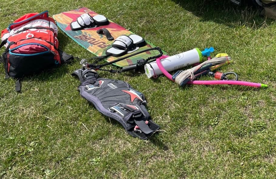 Kitesurfset North Dice 2016 9&6 mtr. te koop, Twintip, Ophalen of Verzenden, Zo goed als nieuw