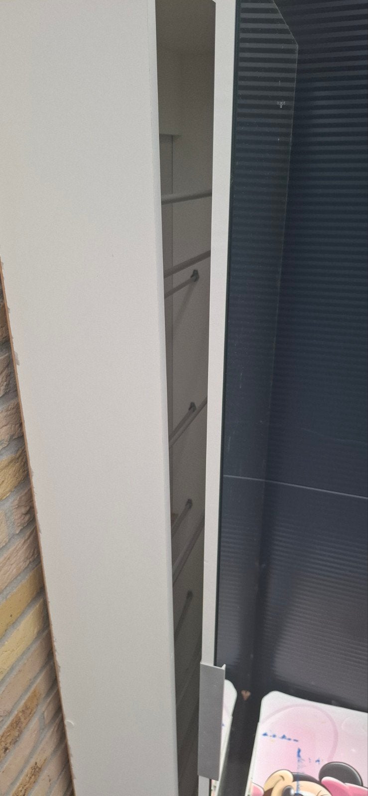Schoenenkast met spiegeldeur - ca. 180x60x20 cm, Ophalen