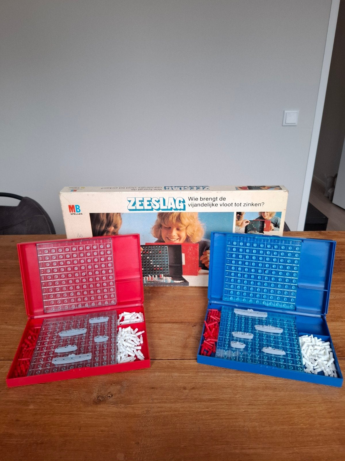 MB Spellen Zeeslag - Klassiek bordspel, Een of twee spelers, Ophalen of Verzenden, Reisspel, Gebruikt