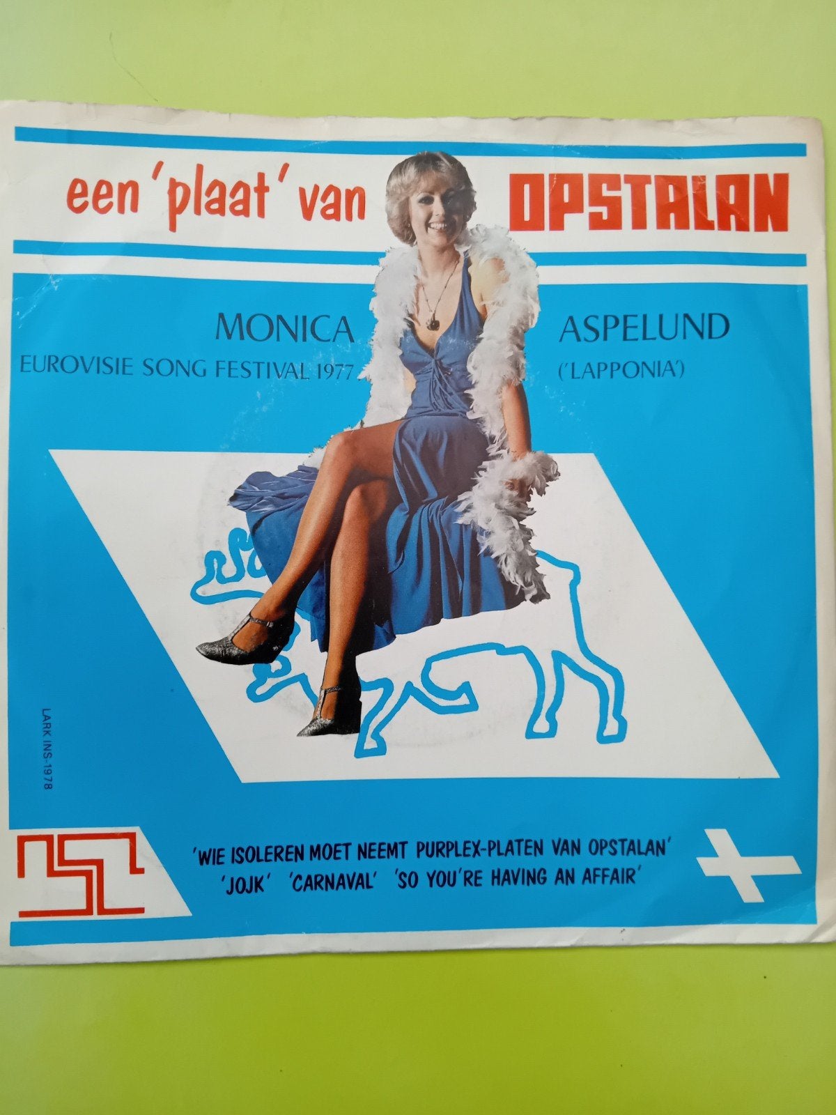 Monica Aspelund - Lapponia (Eurovisie Songfestival 1977), 7 inch, Ophalen of Verzenden, Pop, EP