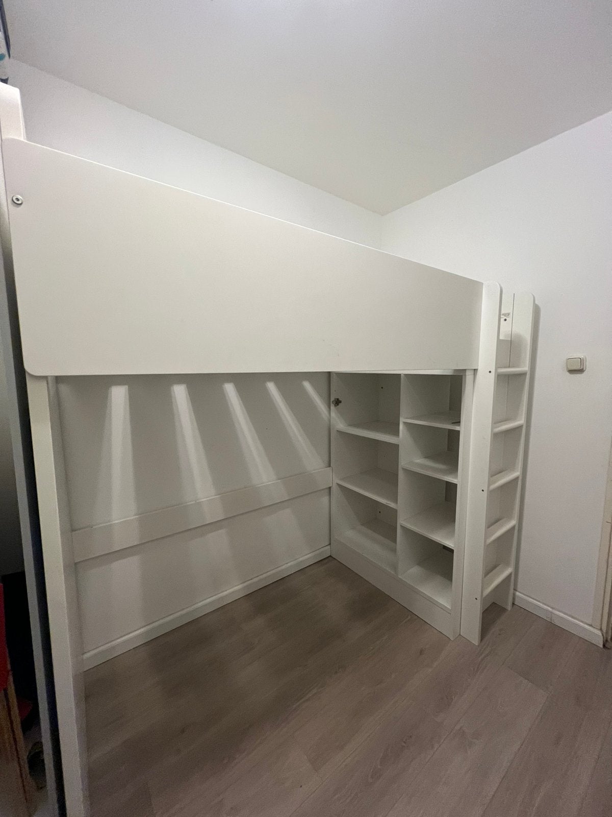 Hoogslaper incl ingebouwde kast, Ophalen, Eenpersoons, Zo goed als nieuw, 90 cm