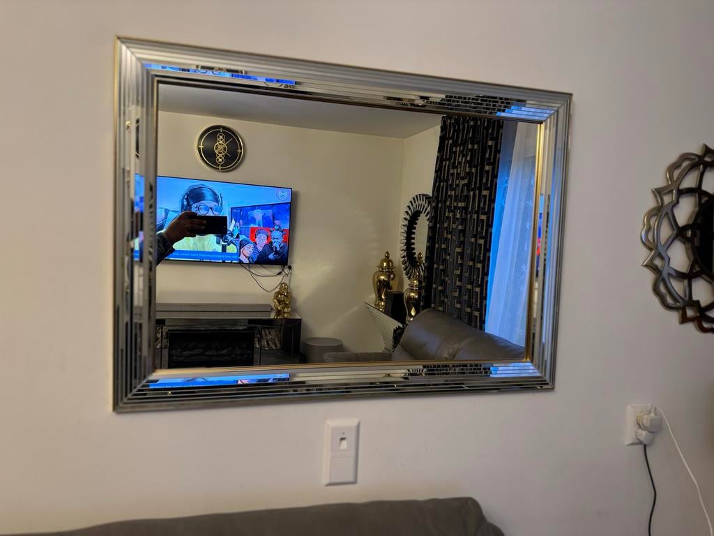 Heavy mirror, Huis en Inrichting, Woonaccessoires | Spiegels, Ophalen, Zo goed als nieuw, Rechthoekig, 100 tot 125 cm