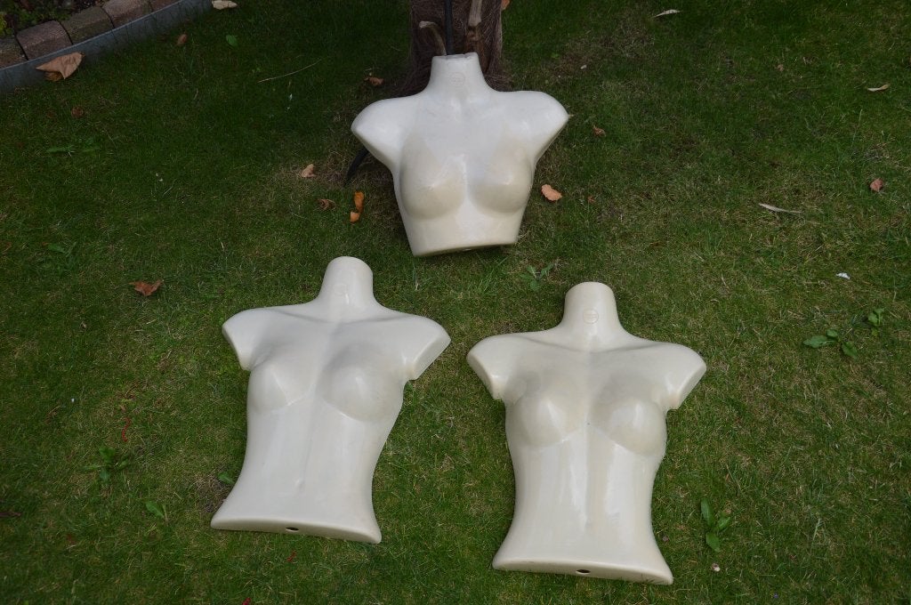 3 Vintage etalagepop bustes/ torso`s uit de jaren 80 Fashino, Ophalen of Verzenden, Overige typen