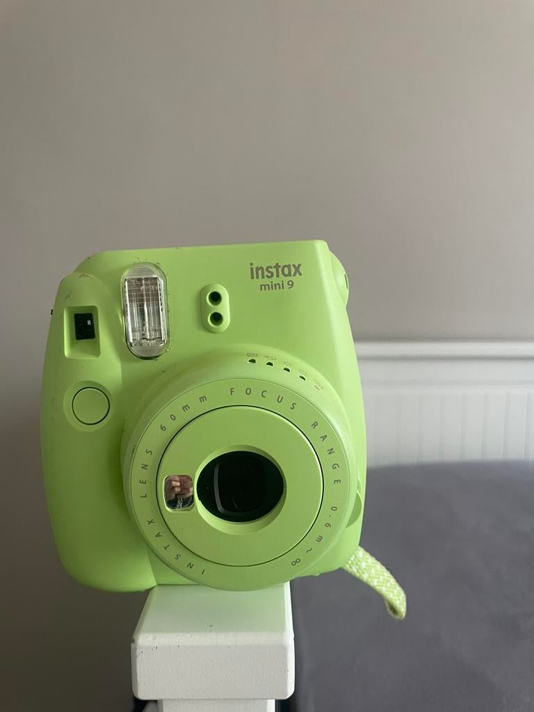 Fujifilm Instax Mini 9 polaroid camera – groen, Ophalen of Verzenden, Zo goed als nieuw, Polaroid, Fuji