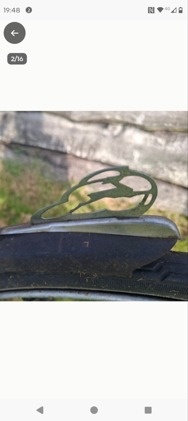 Gazelle fiets ornament neusje gezocht, Ophalen of Verzenden, Rond, Minder dan 30 cm