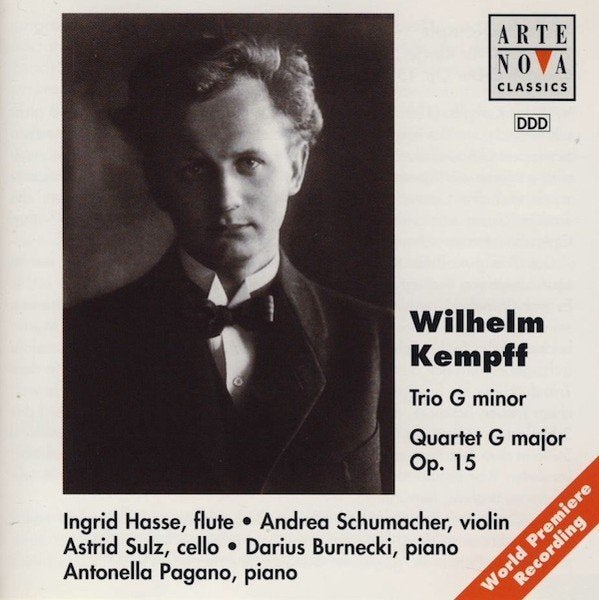 KEMPFF Trio g minor & quartet g major CD ARTE NOVA ZGAN, Ophalen of Verzenden, Modernisme tot heden, Zo goed als nieuw, Kamermuziek