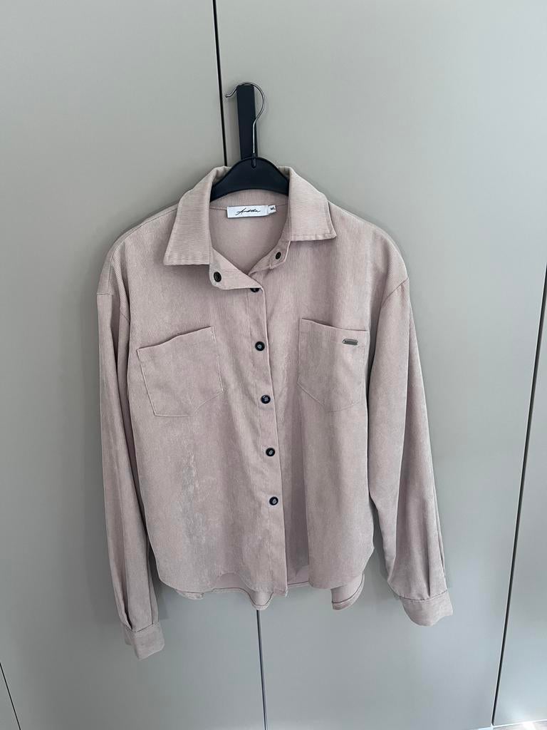Smal rib corduroy overshirt overhemd blouse maat M/L Ambika, Maat 38/40 (M), Bruin, Ophalen of Verzenden, Zo goed als nieuw