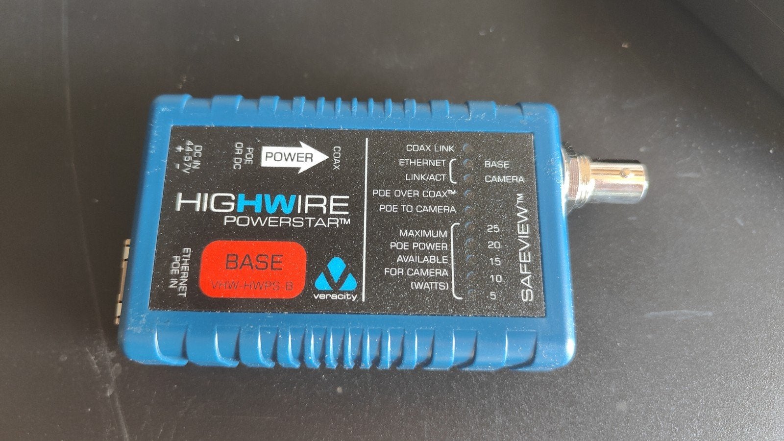 Veracity HIGHWIRE Powerstar PoE over Coax Adapter, Ophalen of Verzenden
