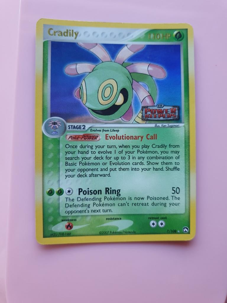 Cradily 7/108 ex power keepers holo pokemon kaart, Ophalen of Verzenden, Zo goed als nieuw