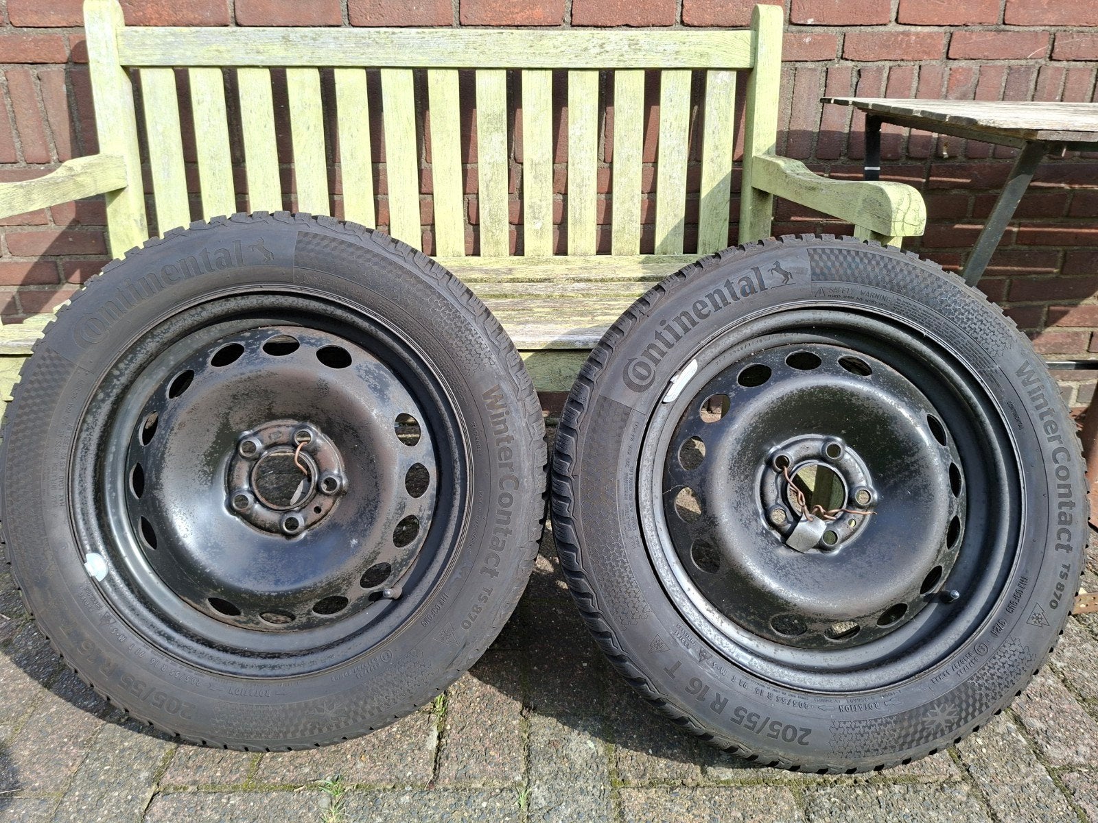 winterbanden met velg voor volvo v70 uit 2001, Ophalen, Gebruikt, Volvo