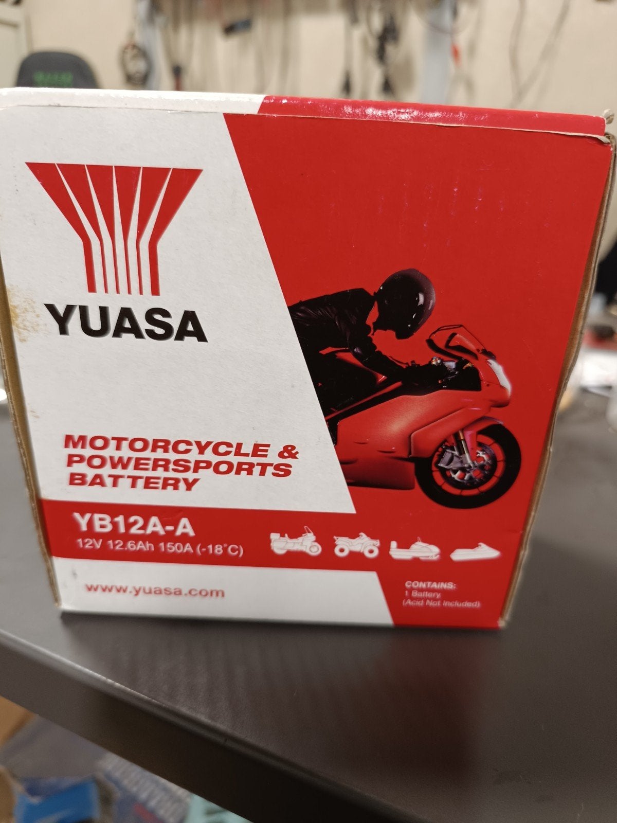 Yuasa Accu YB12A-A Accu Conventioneel Zonder Accuzuur, Ophalen of Verzenden, Nieuw