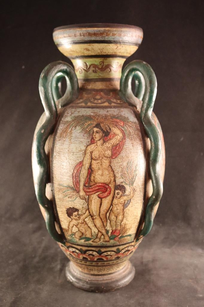 Rijk gedecoreerde terracotta vaas, Ophalen of Verzenden