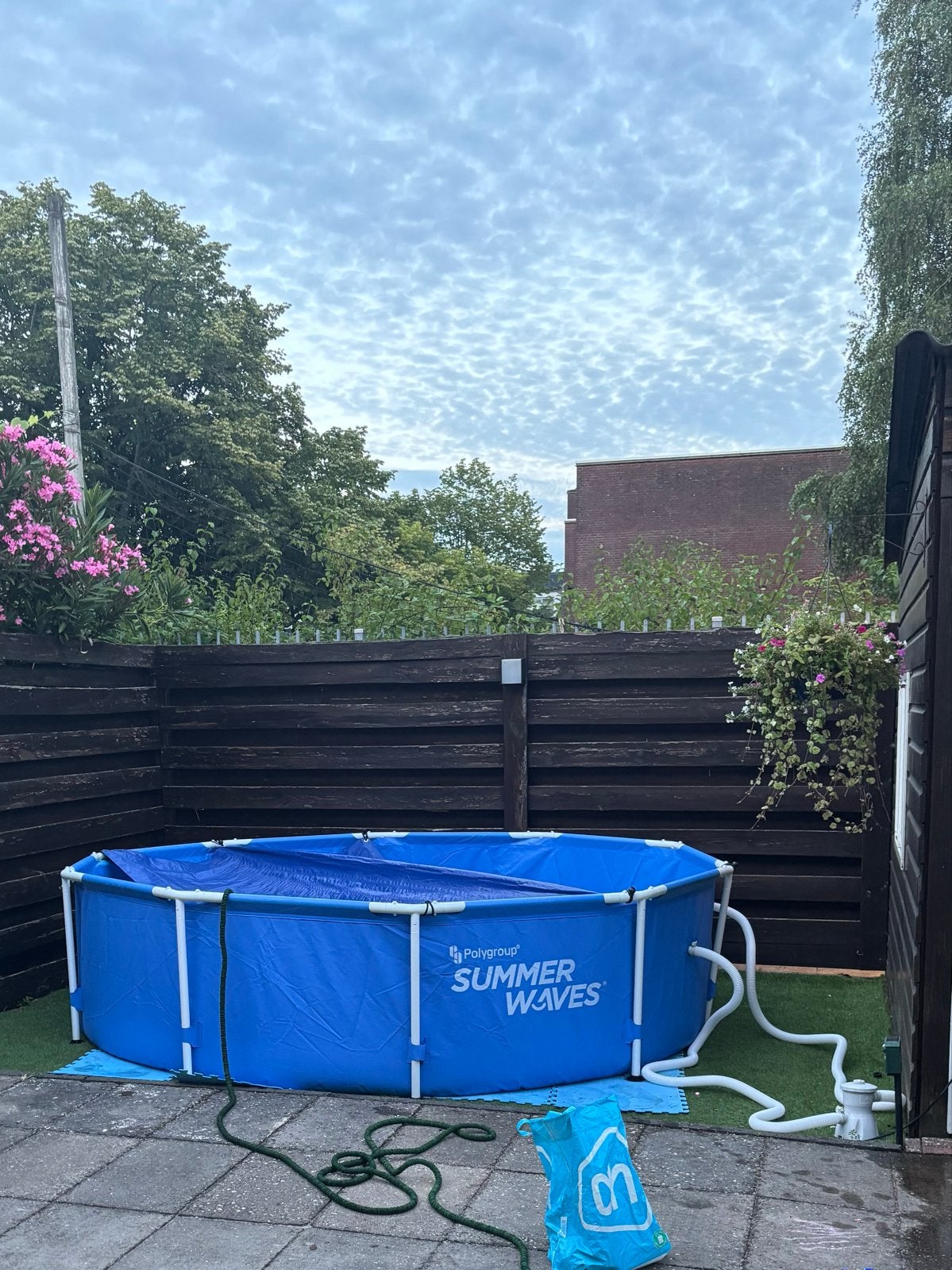 Summer Waves Opzetzwembad - Rond, 366x91 cm, Tuin en Terras, Gebruikt, 80 tot 120 cm, Rond, 300 cm of meer