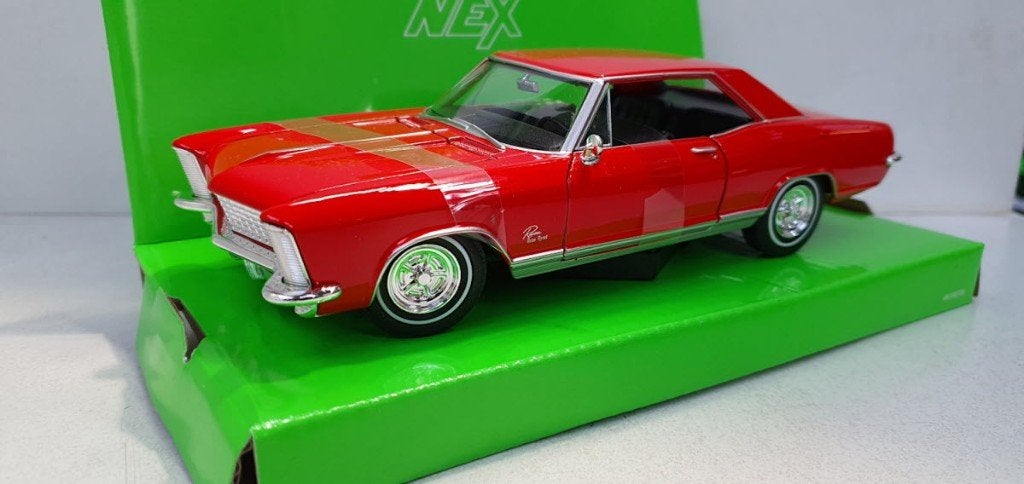 Welly Buick Riviera Grand Sport rood 1965, Auto, Welly, Welly, Nieuw