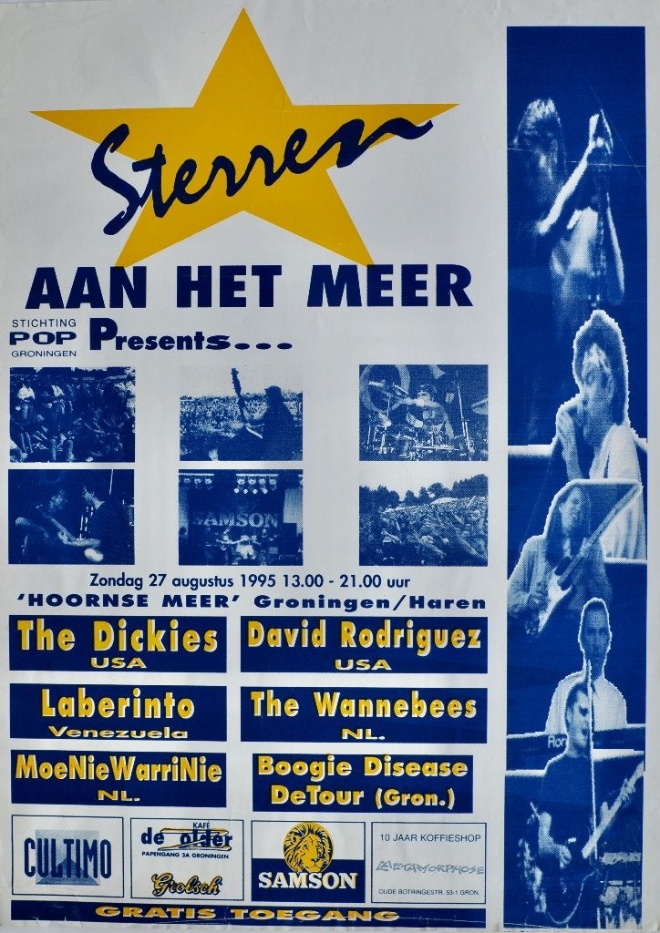 Concert poster 1995 Dickies wannebees lmoenie warrinie, Gebruikt, Verzenden, Onbekend, Onbekend