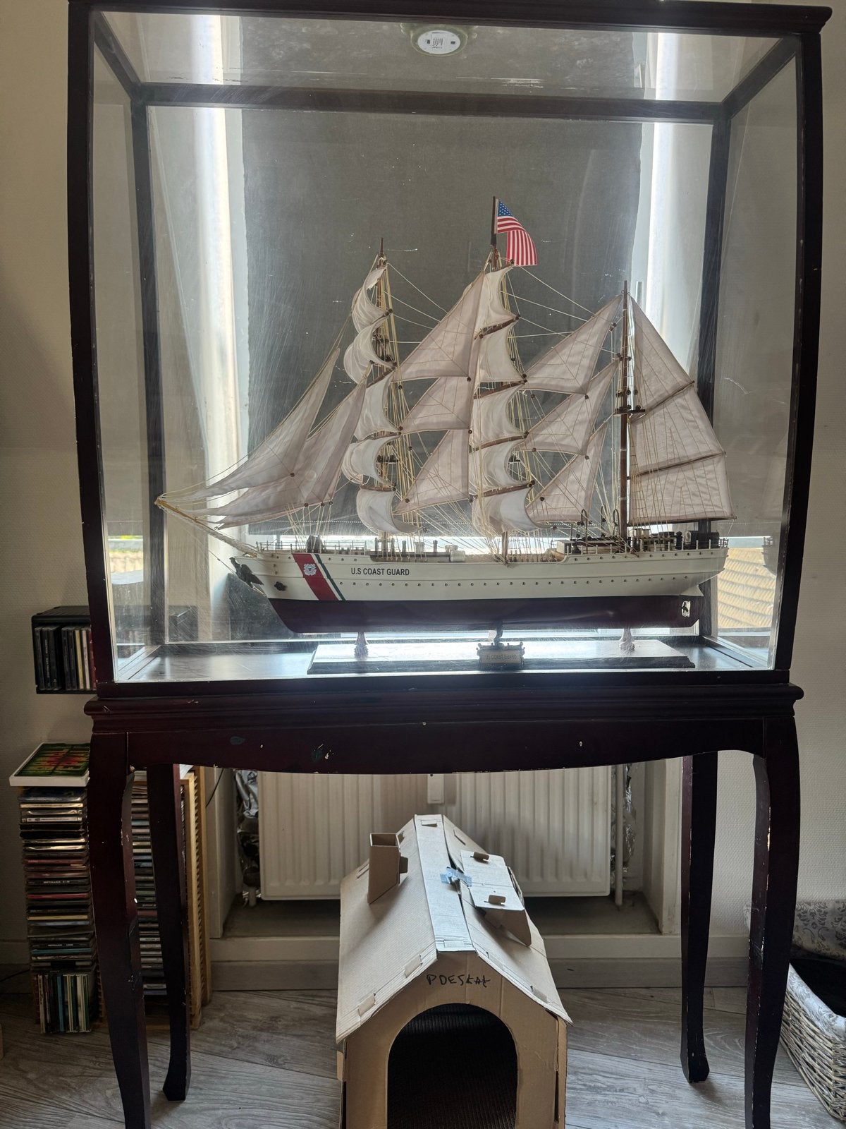 Gedetailleerd schaalmodel US Coast Guard schip, Hobby en Vrije tijd, Modelbouw | Boten en Schepen, Ophalen, Zo goed als nieuw