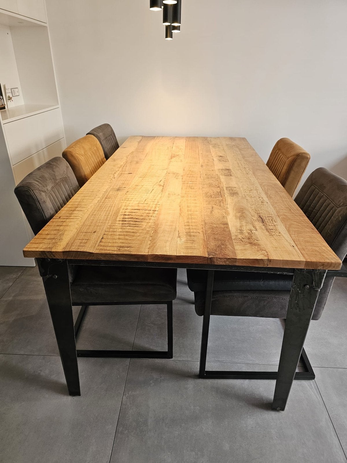 Eetkamertafel (200x100cm) & 6 stoelen van Pronto Wonen, Huis en Inrichting, Ophalen, Gebruikt, 100 tot 150 cm, 200 cm of meer