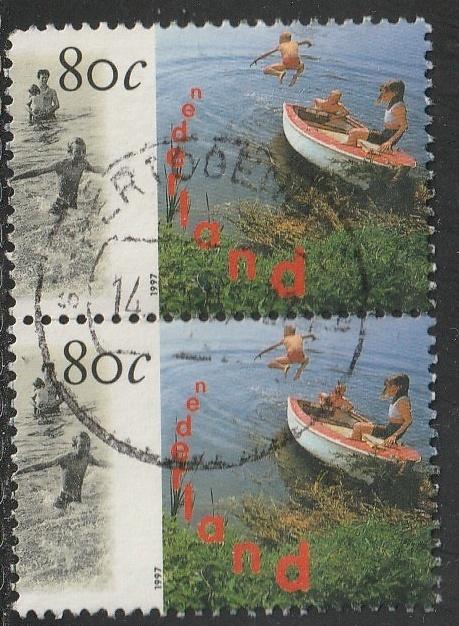 Nederland 1927 1727 Waterland 80c-paar, Gest Den Bosch, Ophalen of Verzenden, Na 1940, Gestempeld